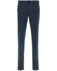 PT Torino - Navy Blue Stretch Cotton Pant - Lyst