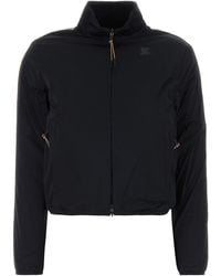 Burberry - Black Stretch Nylon Reversible Jacket - Lyst
