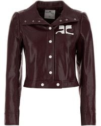 Courreges - Aubergine Vinyl Blazer - Lyst