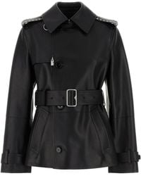 Burberry - Elegante trench in pelle - Lyst