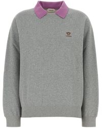 Versace - Shirt Collar Sweatshirt - Lyst