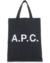 A.P.C. - Denim Shopping Bag - Lyst