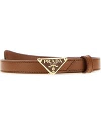 Prada - Cintura in pelle cammello - Lyst