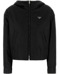 Prada - Giubbino imbottito in Re-Nylon nero - Lyst