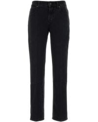 7 For All Mankind - Black Stretch Denim Jeans - Lyst