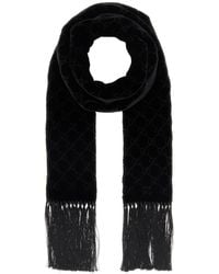 Gucci - Sciarpa in velluto nero - Lyst