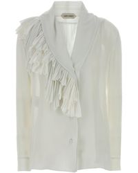 Alberta Ferretti - Crepe Shirt - Lyst