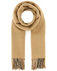 Burberry - Sciarpa reversibile in cashmere beige - Lyst
