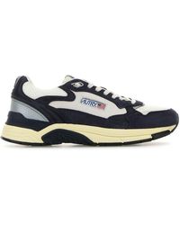 Autry - Two-tone Leather And Mesh Hyperway Sneakers - Lyst