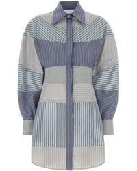 Moschino - Embroidered Poplin Shirt Dress - Lyst