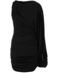 ANDAMANE - Black Jersey Selene Mini Dress - Lyst