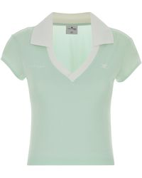 Courreges - Mint Polyester Polo Shirt - Lyst