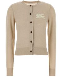Burberry - Cotton And Wool Cardigan - Lyst