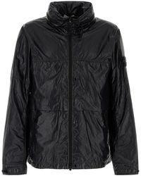 Stone Island - Black Nylon Jacket - Lyst