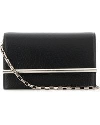 McQueen - Leather Mini Cross-Bar Clutch - Lyst