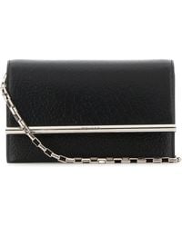 McQueen - Leather Mini Cross-Bar Clutch - Lyst