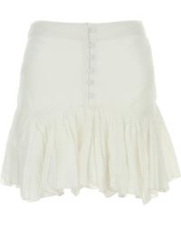 Isabel Marant - Cotton Blend Daneen Mini Skirt - Lyst