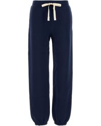 Jil Sander - Pantalone jogging in cotone blu navy - Lyst