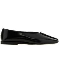 Jil Sander - Ballerine in pelle nera - Lyst