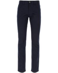Prada - Pantalone chino in drill stretch blu scuro - Lyst