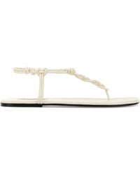 Jil Sander - White Leather Tangle Sandals - Lyst