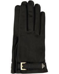 Prada - Guanti in nappa nera - Lyst