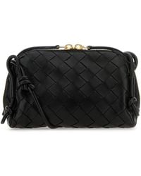 Bottega Veneta - Borsa a tracolla Concert in pelle nera - Lyst