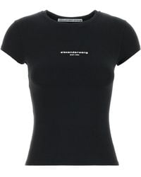 Alexander Wang - Stretch Cotton T-Shirt - Lyst