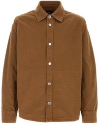 A.P.C. - Button Down Jacket - Lyst