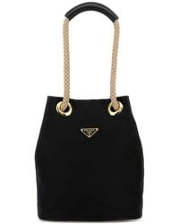 Prada - Borsa a secchiello Mariner in Re-Nylon nero - Lyst