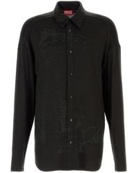 DIESEL - Camicia S-Frederic in acetato stretch nero - Lyst