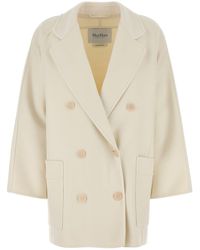 Max Mara - Cappotto Orma in misto lana avorio - Lyst