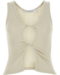 Christopher Esber - Ivory Stretch Polyester Top - Lyst