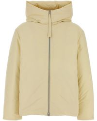 Jil Sander - Cream Polyester Down Jacket - Lyst