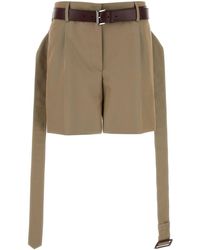 Prada - Shorts in twill kaki - Lyst