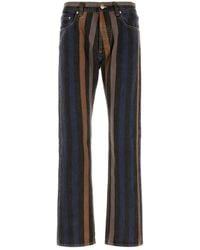 Versace - Printed Denim Jeans - Lyst