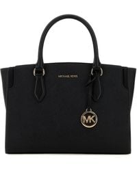 MICHAEL Michael Kors - Black Leather Becca Handbag - Lyst