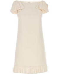 Valentino Garavani - Ivory Wool Blend Dress - Lyst