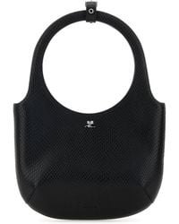 Courreges - Black Leather Holy Handbag - Lyst