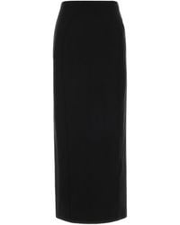 Jil Sander - Stretch Wool Blend Skirt - Lyst