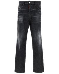 DSquared² - Black Stretch Denim Loose Jeans - Lyst