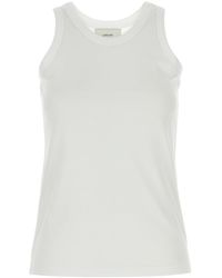 Loulou - White Cotton Poso Tank Top - Lyst