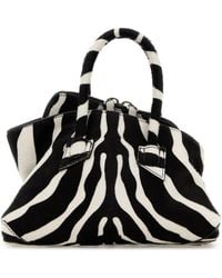 The Attico - Printed Calf Hair Mini La Passeggiata Handbag - Lyst