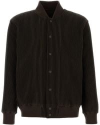 Homme Plissé Issey Miyake - Ribbed Bomber Jacket - Lyst
