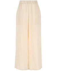 LeKasha - Ivory Silk Wide-leg Pant - Lyst