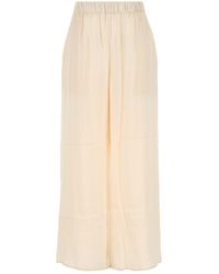 LeKasha - Ivory Silk Wide-leg Pant - Lyst