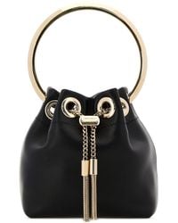 Jimmy Choo - Nappa Leather Micro Bon Bon Bucket Bag - Lyst
