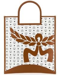 MCM - Printed Canvas Xl Aren Shopping Bag - Lyst