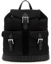 MCM - Zaino Aren in tessuto nero - Lyst