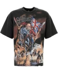 Represent - Slate Cotton Iron Maiden X Steed Oversize T-shirt - Lyst